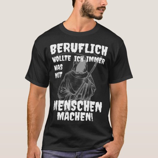 Grim Reaper Professional Was With Menschen Black H Tシャツ (正面)