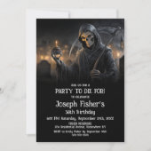 Grim Reaper with Cupcake Birthday Party Invitation 招待状 (正面)