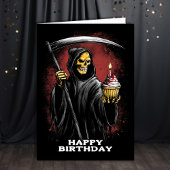 Grim Reaper with Scythe Birthday カード