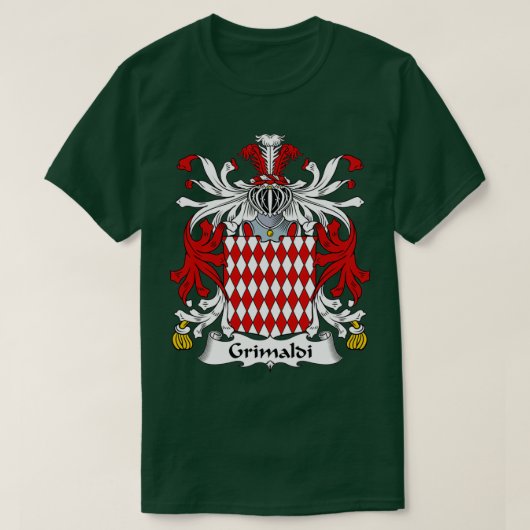 Grimaldi Coat of Arms Family Crest 1  Tシャツ (デザイン正面)