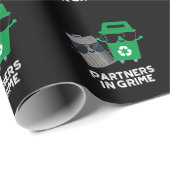 Grime Trash Pun Dark BGのパーおもしろいトナー ラッピングペーパー (ロールコーナー)