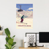 Grimentz-Zinal Ski Resort Travel Poster ポスター (ホームオフィス)