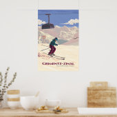 Grimentz-Zinal Ski Resort Travel Poster ポスター (キッチン)
