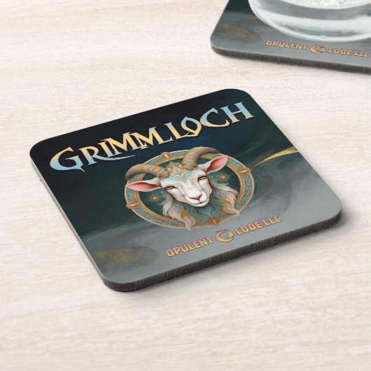 Grimmloch ヤギ エンブレム ファンタジーRPG コースター (左側)