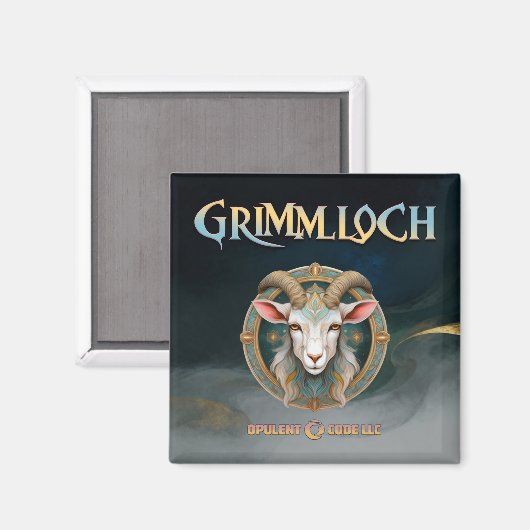 Grimmloch ヤギ エンブレム ファンタジーRPG マグネット (正面/裏面)