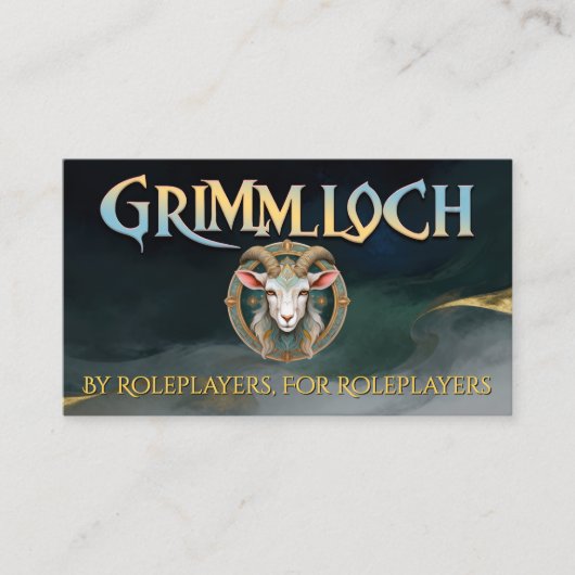 Grimmloch ヤギ エンブレム ファンタジーRPG 名刺 (正面)