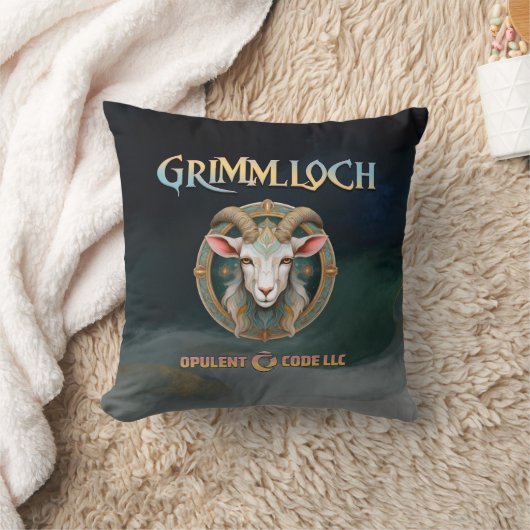 Grimmloch Goat Emblem Fantasy RPG クッション (ブランケット)