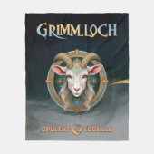 Grimmloch Goat Emblem Fantasy RPG フリースブランケット (正面)