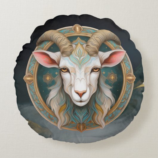 Grimmloch Goat Emblem Fantasy RPG ラウンドクッション (正面)