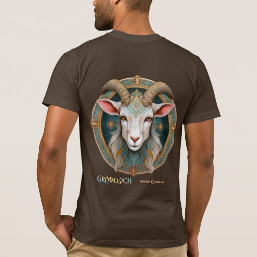Grimmloch Goat Emblem Fantasy RPG Tシャツ (裏面)