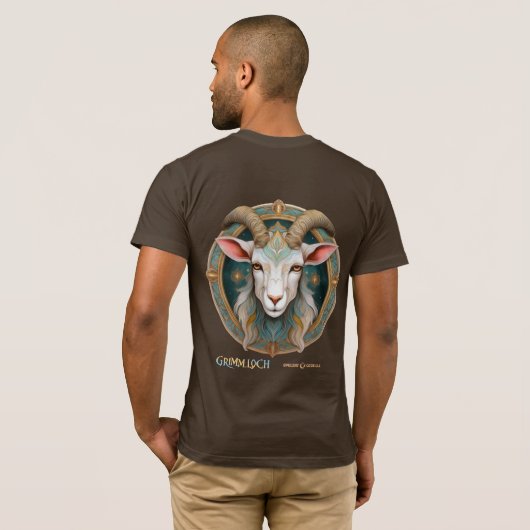 Grimmloch Goat Emblem Fantasy RPG Tシャツ (裏面フル)