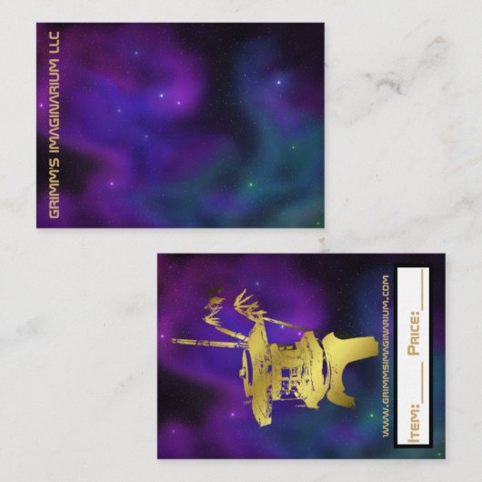 Grimm's Fimarium LLCイヤリングバックカード 名刺 (正面/裏面)