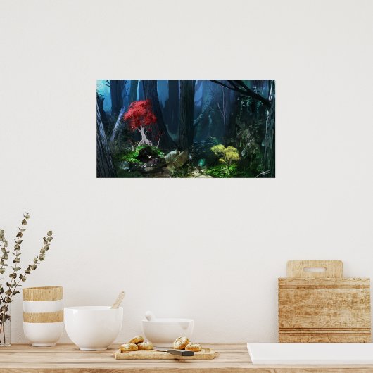 Grimoire:マナストームコンセプトアート – 森の風景 ポスター (キッチン)