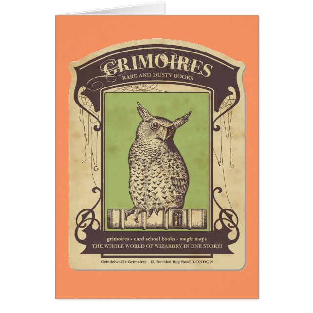 Grimoires Owl Greeting Card (正面)