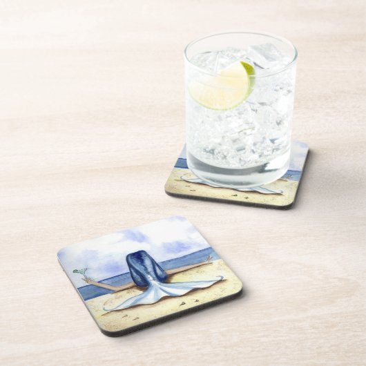 Grimshawのビーチのマルガリータの人魚のコースターセット コースター (右側)