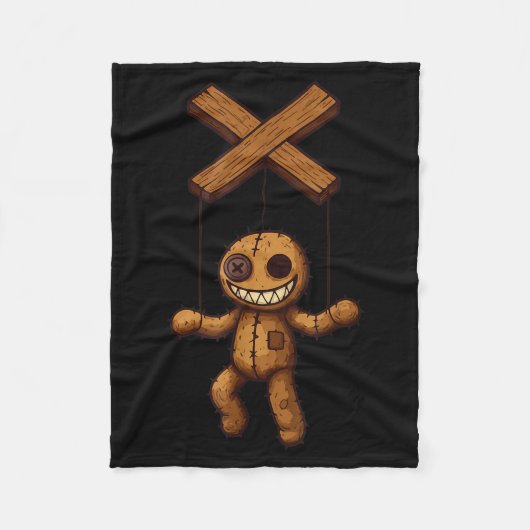 Grimstring – Soky Playful Puppet Marionette Cartoo フリースブランケット (正面)
