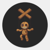 Grimstring – Soky Playful Puppet Marionette Cartoo ラウンドシール (正面)