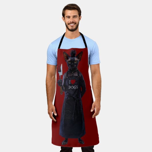 Grin Protocol 80x60 I heart dogs 001 エプロン (着用した状態)