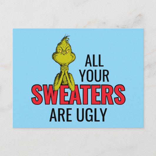 Grinch | All Your Sweaters Are Ugly シーズンポストカード (正面)