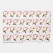 Grinch Blowing the Merry Grinchmas Horn キッチンタオル (横)