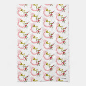 Grinch Blowing the Merry Grinchmas Horn キッチンタオル (縦)