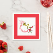 Grinch Blowing the Merry Grinchmas Horn スタンダードカクテルナプキン (インサイチュ)