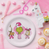 Grinch Crew in Pink Valentine's Portrait ペーパープレート (パーティー)