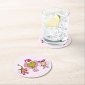 Grinch Crew in Pink Valentine's Portrait ラウンドペーパーコースター (インサイチュ)