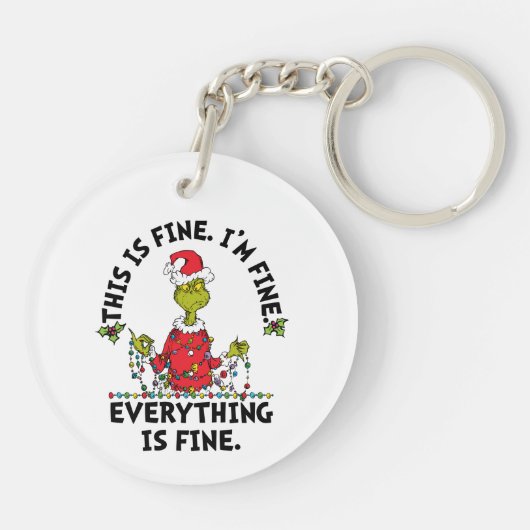 Grinch | Everything is Fine キーホルダー (裏面)
