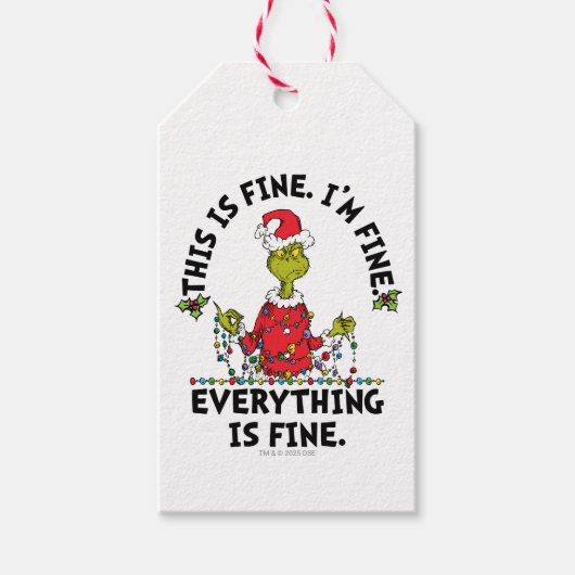 Grinch | Everything is Fine ギフトタグ (正面)