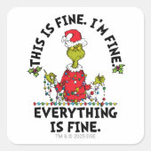 Grinch | Everything is Fine スクエアシール (正面)