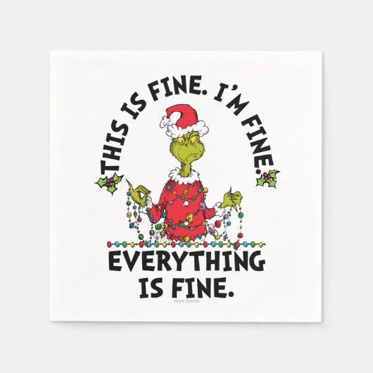 Grinch | Everything is Fine スタンダードカクテルナプキン (正面)