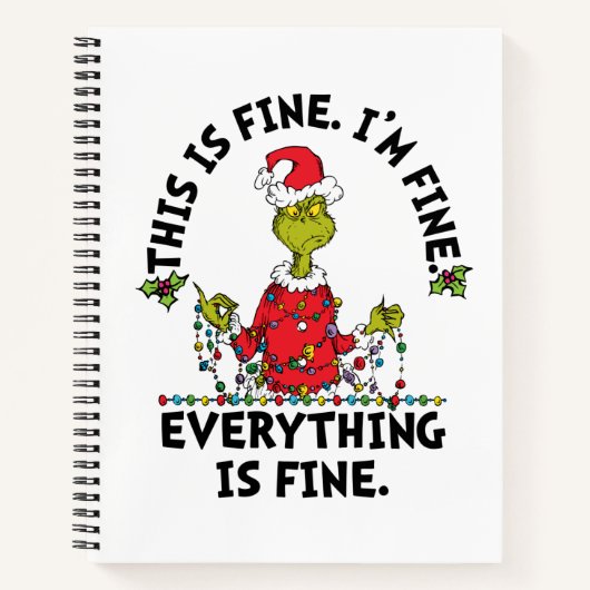 Grinch | Everything is Fine ノートブック (正面)