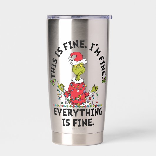 Grinch | Everything is Fine 保温保冷タンブラー (左面)