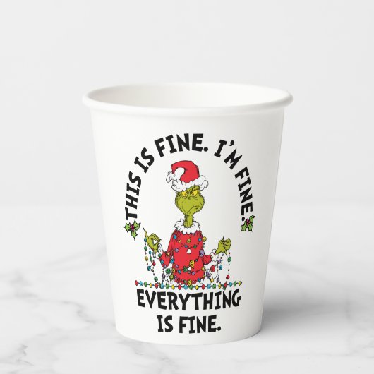Grinch | Everything is Fine 紙コップ (裏面)