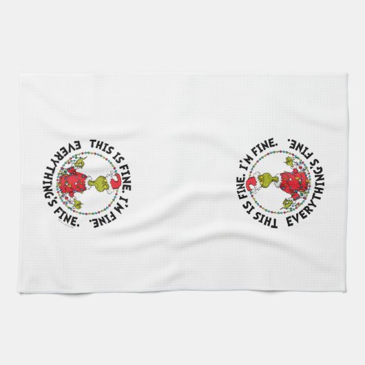 Grinch | Everything's Fine キッチンタオル (横)