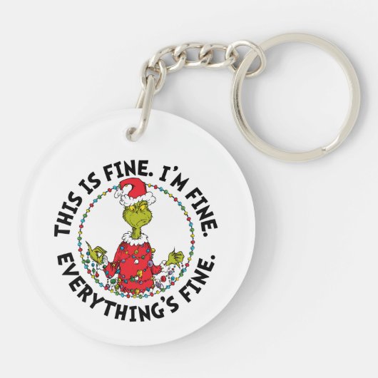 Grinch | Everything's Fine キーホルダー (裏面)