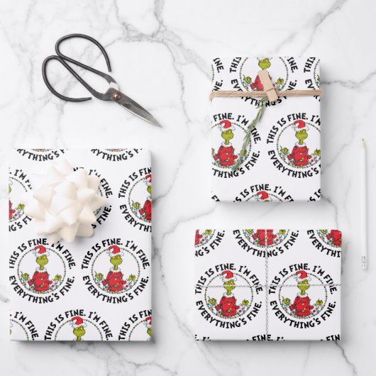 Grinch | Everything's Fine ラッピングペーパーシート (正面)