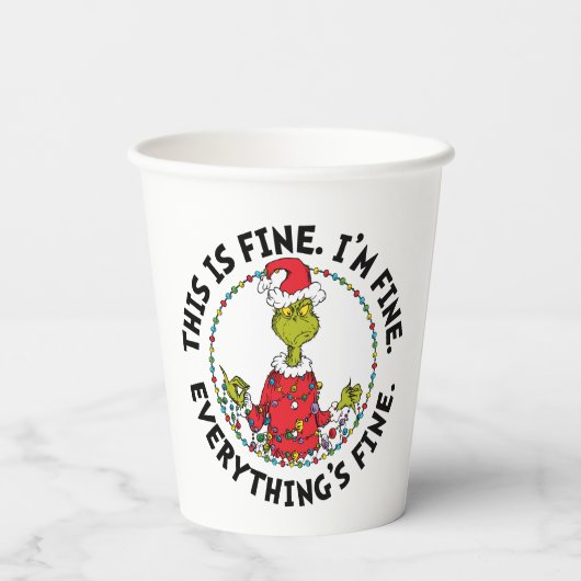 Grinch | Everything's Fine 紙コップ (裏面)
