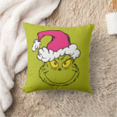Grinch in Pink Santa Hat クッション (ブランケット)