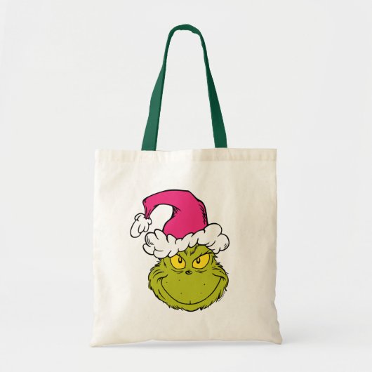 Grinch in Pink Santa Hat トートバッグ (正面)
