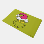 Grinch in Pink Santa Hat ドアマット (アングル)