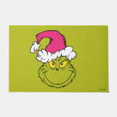 Grinch in Pink Santa Hat ドアマット (正面)
