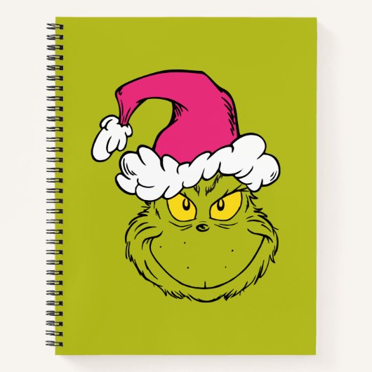 Grinch in Pink Santa Hat ノートブック (正面)