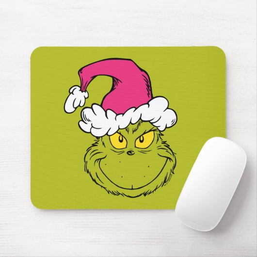 Grinch in Pink Santa Hat マウスパッド (マウス)