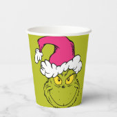 Grinch in Pink Santa Hat 紙コップ (裏面)