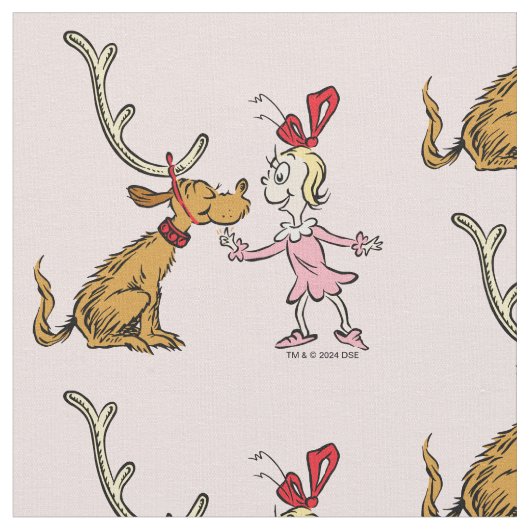Grinch | Max & Cindy Lou Who ファブリック (クローズアップ)