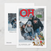 Grinch & Max Personalized Photo Holiday Card シーズンカード (正面/裏面)