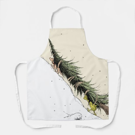 Grinch & Max Return the Christmas Tree エプロン (正面)