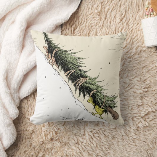 Grinch & Max Return the Christmas Tree クッション (ブランケット)